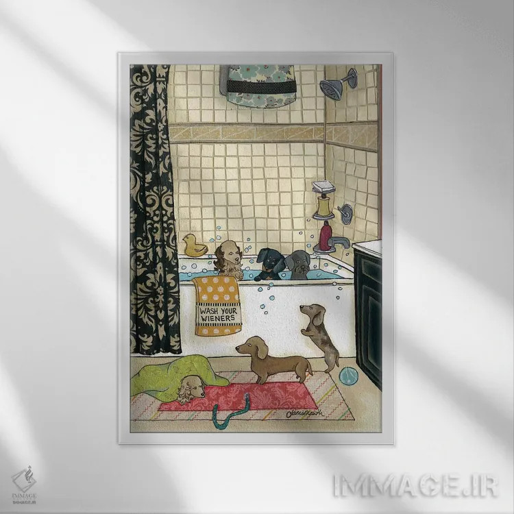 تابلو دکوراتیو وینرهایت را بشوی اثر جیمی موراث - نمای قابدار سفید