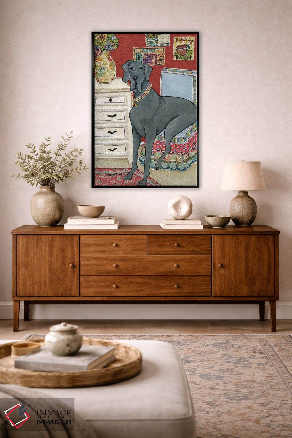 تابلو دکوراتیو بزرگ تر از یک فنجان چای اثر جیمی موراث - D4B