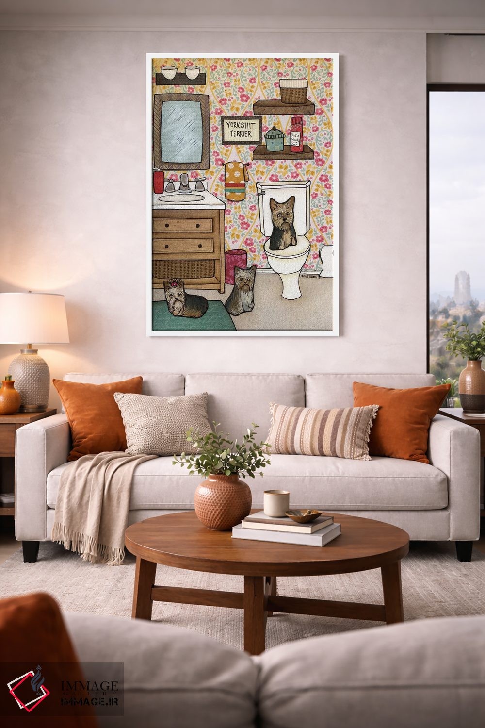 تابلو دکوراتیو یورکشایر تریر اثر جیمی موراث - D1W