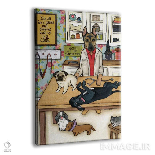 تابلو دکوراتیو داگتور اثر جیمی موراث - نمای پرسپکتیو محصول