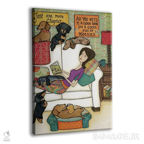 تابلو دکوراتیو کتاب ها و وینی ها اثر جیمی موراث - نمای پرسپکتیو محصول