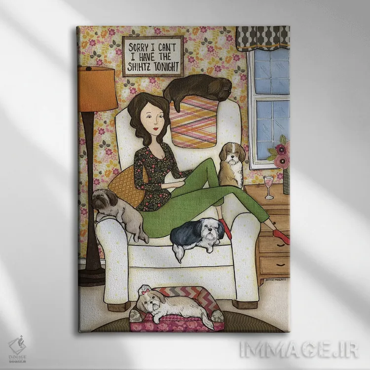 تابلو دکوراتیو شیهتز اثر جیمی موراث - نمای روبهرو روی دیوار