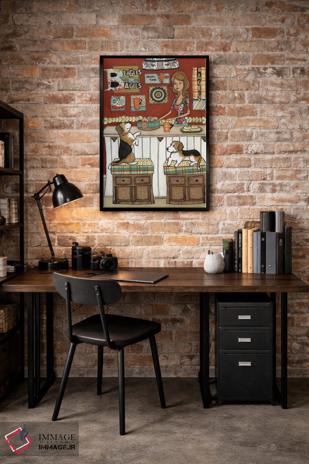 تابلو دکوراتیو بیگل ها و بیگل ها اثر جیمی موراث - D5B