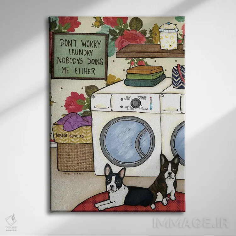 تابلو دکوراتیو بقچه های بوستون اثر جیمی موراث - نمای روبهرو روی دیوار