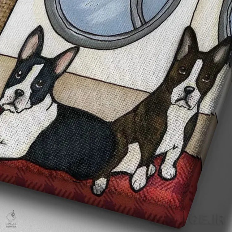 تابلو دکوراتیو بقچه های بوستون اثر جیمی موراث - نمای نزدیک بافت بوم