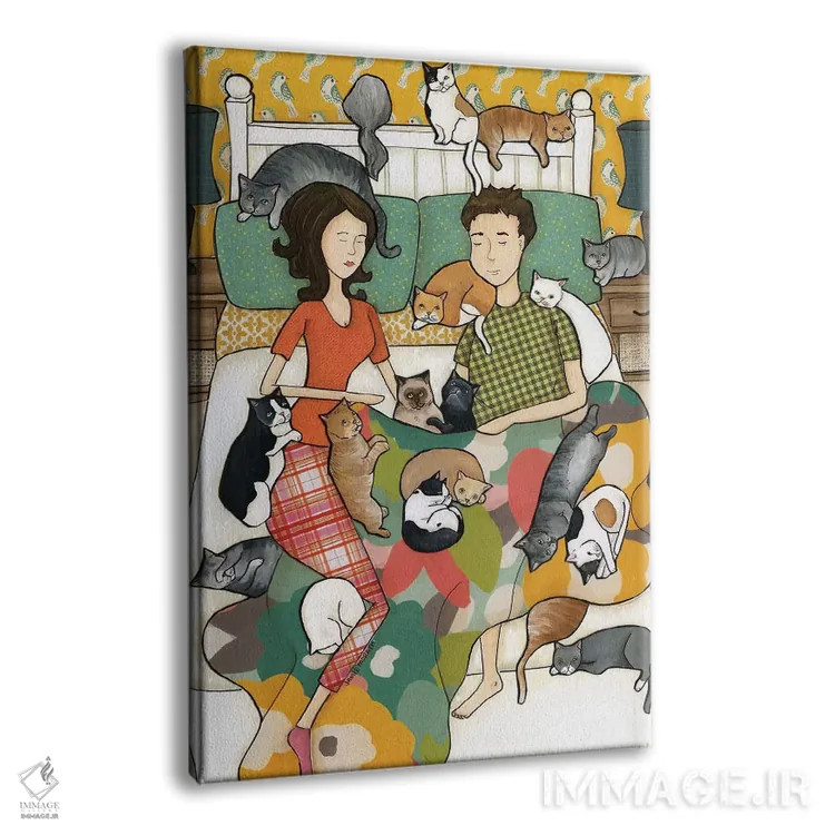 تابلو دکوراتیو خواب کوتاه گربه ای اثر جیمی موراث - نمای پرسپکتیو محصول