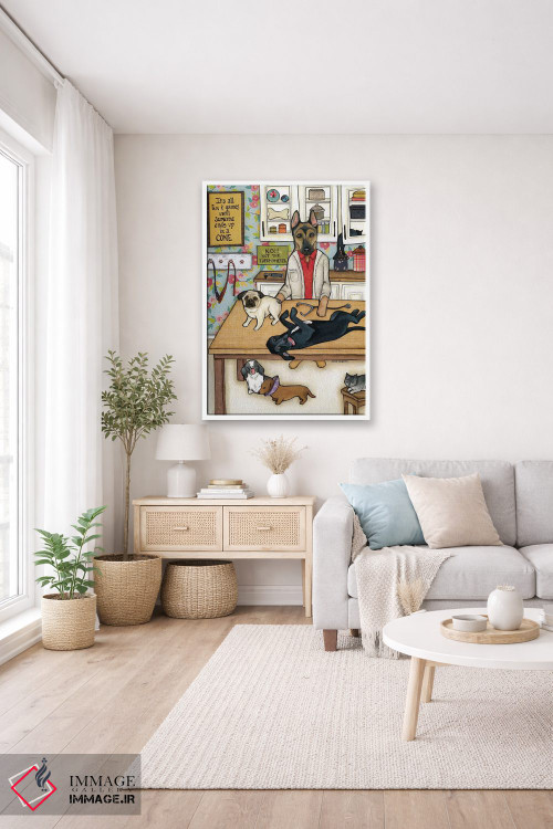 تابلو دکوراتیو داگتور اثر جیمی موراث - D3W