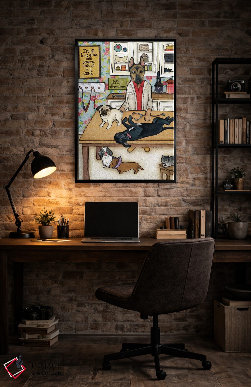 تابلو دکوراتیو داگتور اثر جیمی موراث - D5B