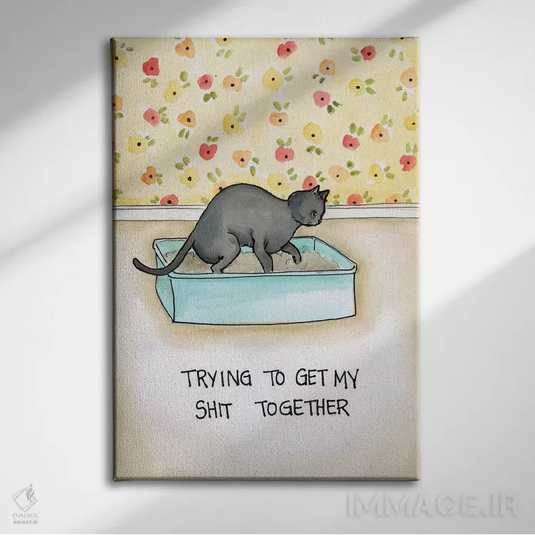 تابلو دکوراتیو جمع کن خودتو اثر جیمی موراث - نمای روبهرو روی دیوار