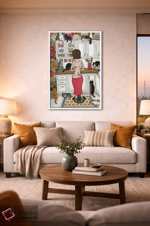 تابلو دکوراتیو به گربه ها غذا بده اثر جیمی موراث - D1W