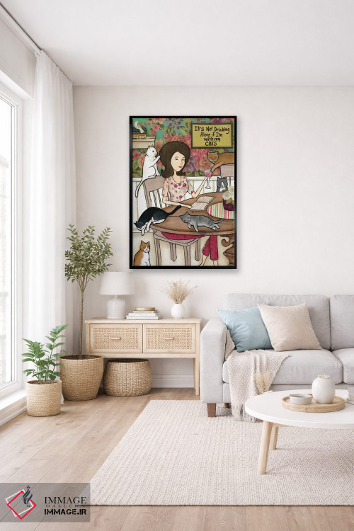 تابلو دکوراتیو با گربه هایم اثر جیمی موراث - D4B
