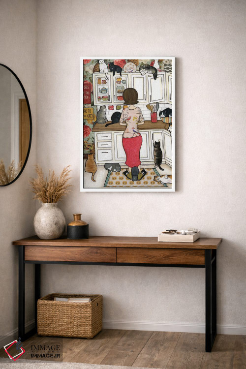 تابلو دکوراتیو به گربه ها غذا بده اثر جیمی موراث - D3W