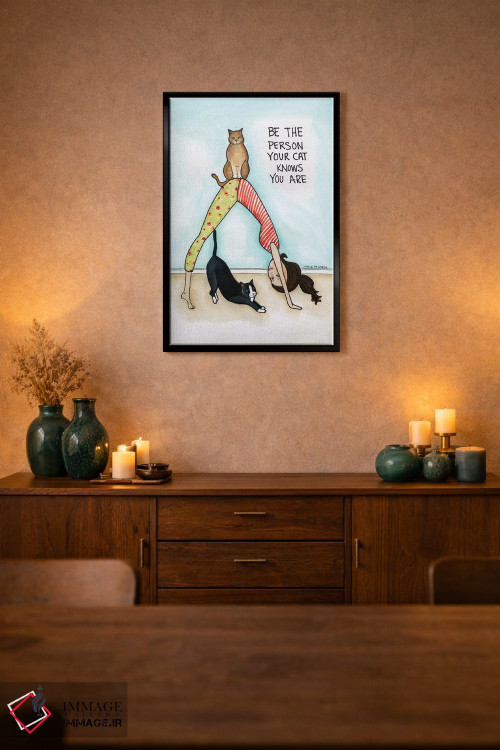 تابلو دکوراتیو گربه ات می داند اثر جیمی موراث - D1B