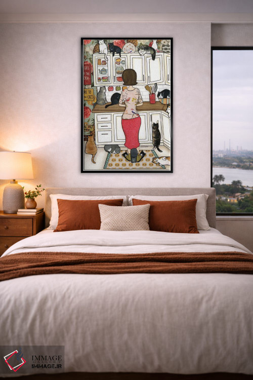 تابلو دکوراتیو به گربه ها غذا بده اثر جیمی موراث - D4B