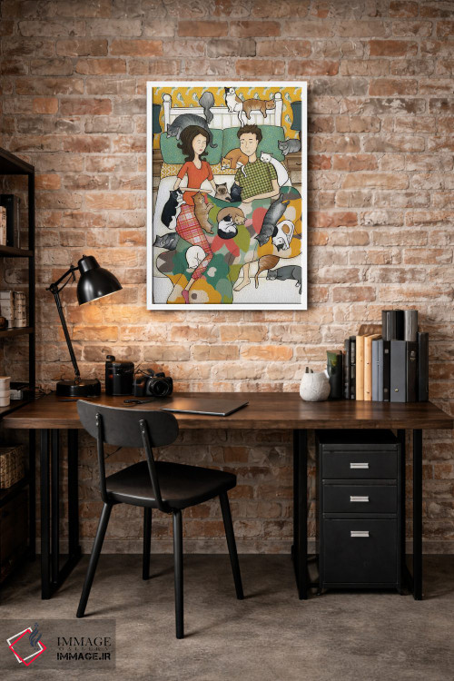 تابلو دکوراتیو خواب کوتاه گربه ای اثر جیمی موراث - D1W