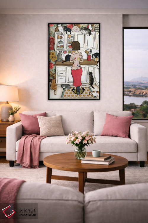 تابلو دکوراتیو به گربه ها غذا بده اثر جیمی موراث - D5B