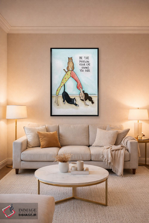 تابلو دکوراتیو گربه ات می داند اثر جیمی موراث - D3B