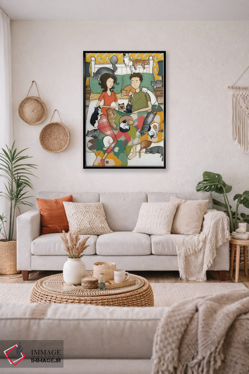 تابلو دکوراتیو خواب کوتاه گربه ای اثر جیمی موراث - D3B