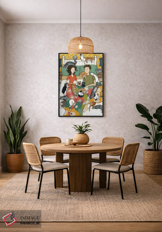 تابلو دکوراتیو خواب کوتاه گربه ای اثر جیمی موراث - D4B