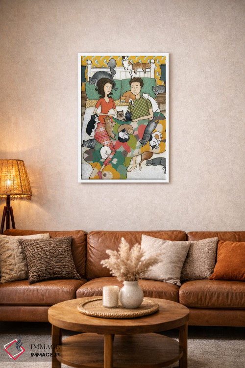 تابلو دکوراتیو خواب کوتاه گربه ای اثر جیمی موراث - D2W