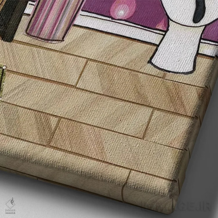 تابلو دکوراتیو خودتمیزشونده اثر جیمی موراث - نمای نزدیک بافت بوم