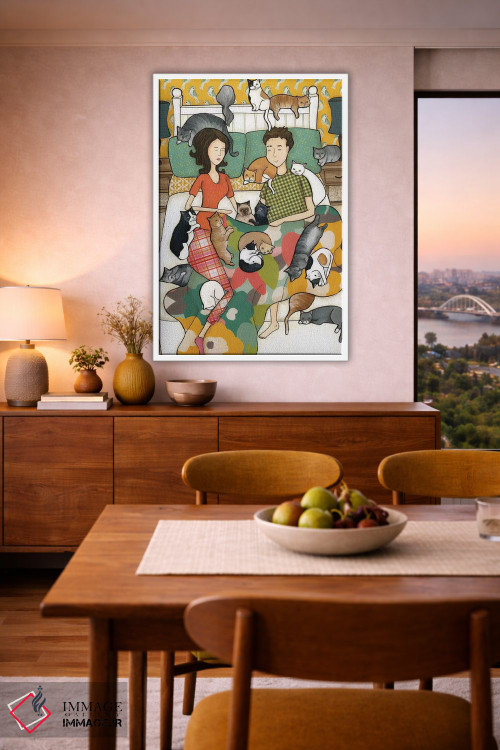 تابلو دکوراتیو خواب کوتاه گربه ای اثر جیمی موراث - D6W