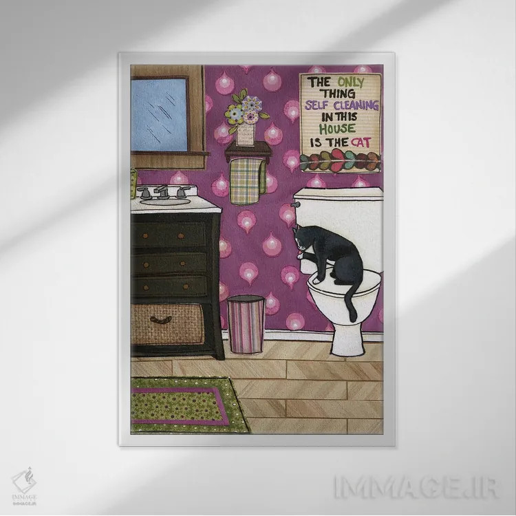 تابلو دکوراتیو خودتمیزشونده اثر جیمی موراث - نمای قابدار سفید