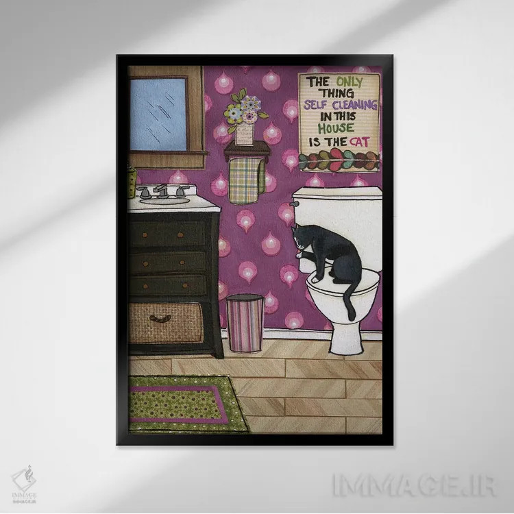 تابلو دکوراتیو خودتمیزشونده اثر جیمی موراث - نمای قابدار مشکی