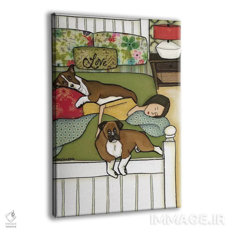 تابلو دکوراتیو عشق باکسر اثر جیمی موراث - نمای پرسپکتیو محصول