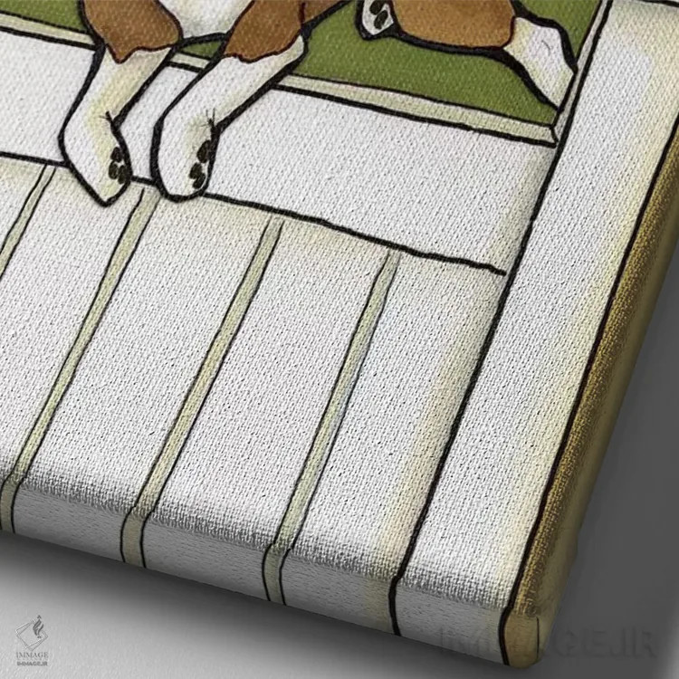 تابلو دکوراتیو عشق باکسر اثر جیمی موراث - نمای نزدیک بافت بوم