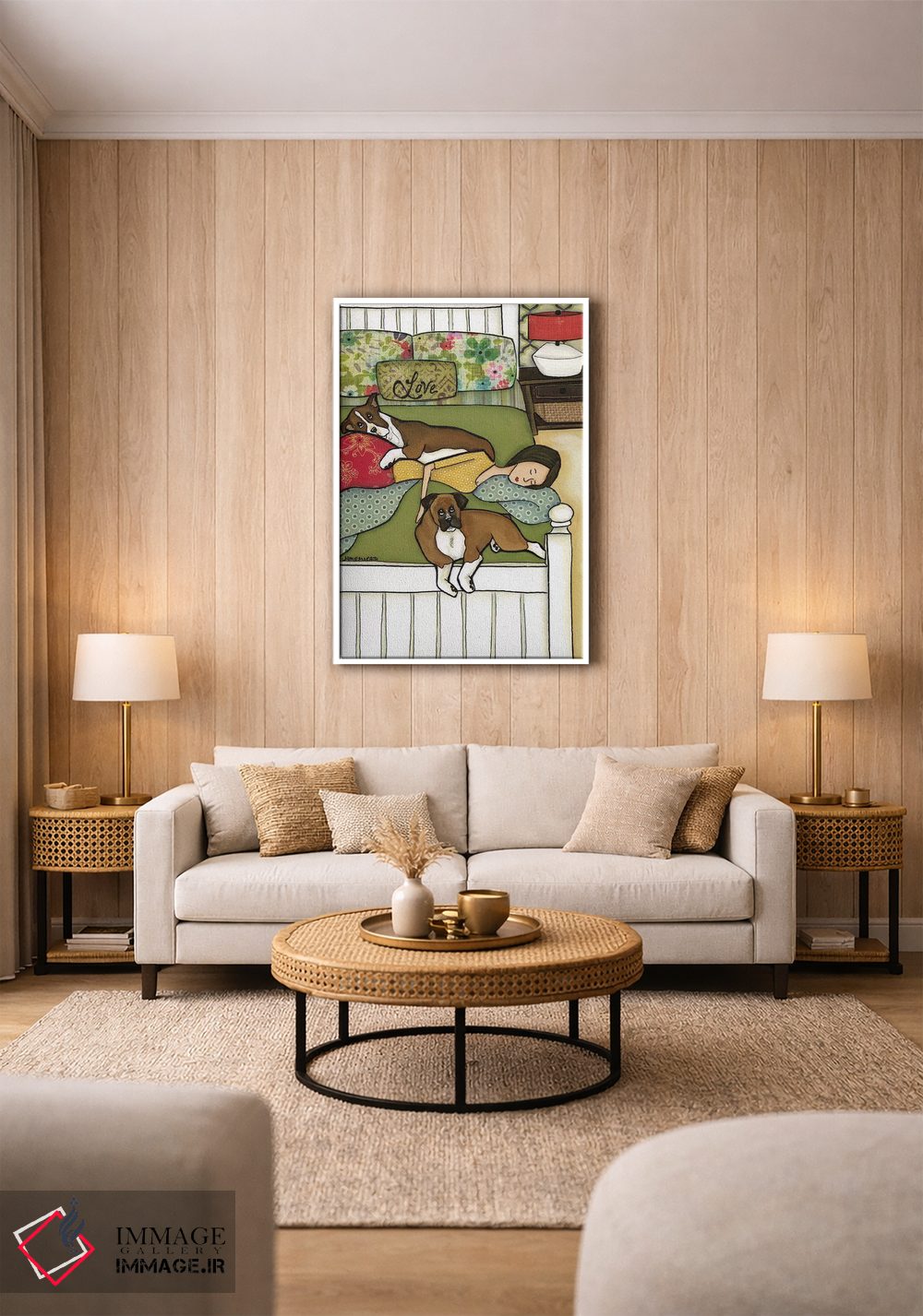 تابلو دکوراتیو عشق باکسر اثر جیمی موراث - D1W