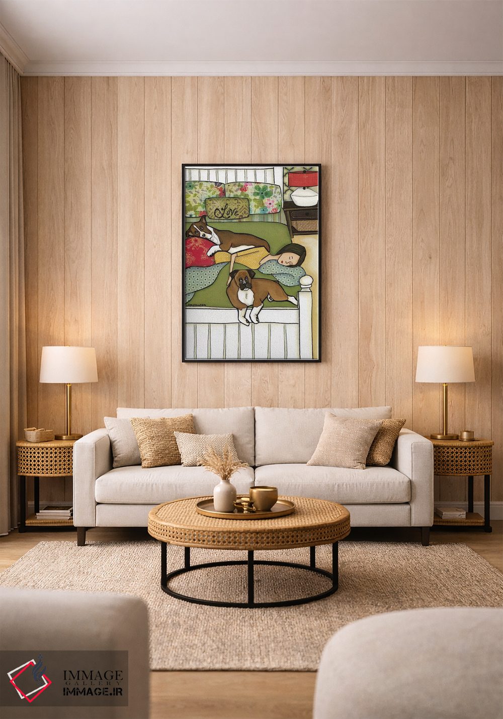 تابلو دکوراتیو عشق باکسر اثر جیمی موراث - D2B