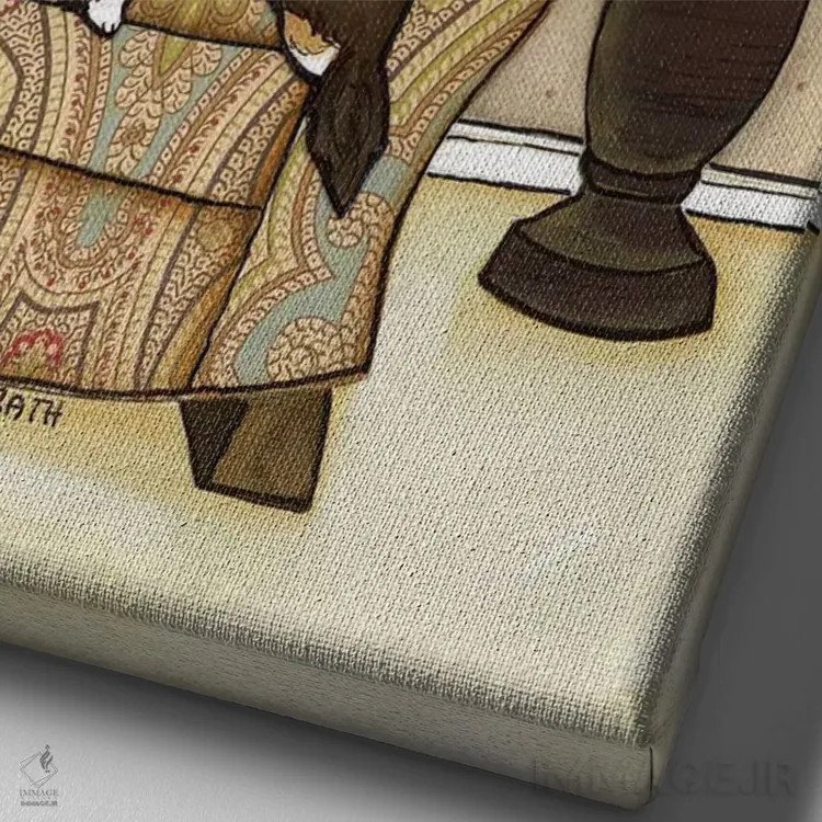 تابلو دکوراتیو صندلی پر از وینی ها اثر جیمی موراث - نمای نزدیک بافت بوم