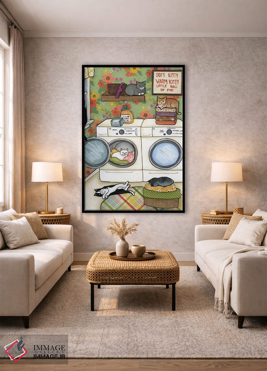 تابلو دکوراتیو توپ کوچکی از پشم و مو اثر جیمی موراث - D1B