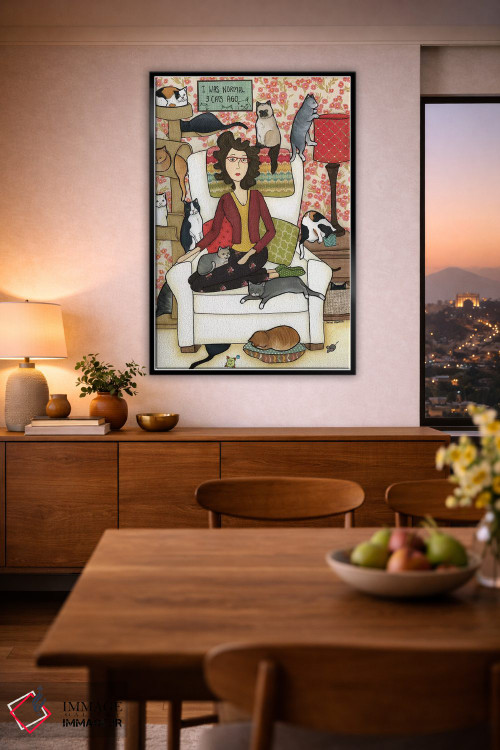 تابلو دکوراتیو سه گربه پیش از این اثر جیمی موراث - D2B