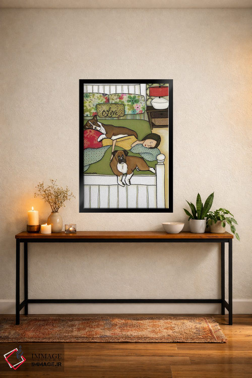 تابلو دکوراتیو عشق باکسر اثر جیمی موراث - D6B