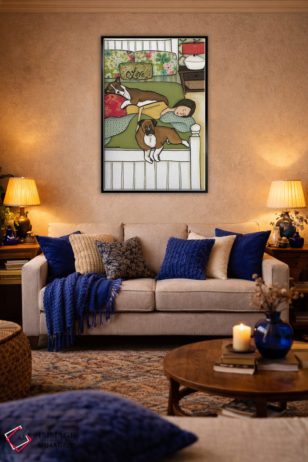 تابلو دکوراتیو عشق باکسر اثر جیمی موراث - D5B