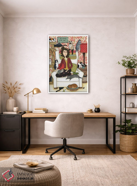 تابلو دکوراتیو سه گربه پیش از این اثر جیمی موراث - D4W