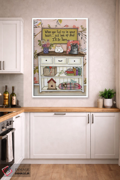 تابلو دکوراتیو من پیشت هستم گربه اثر جیمی موراث - D4W