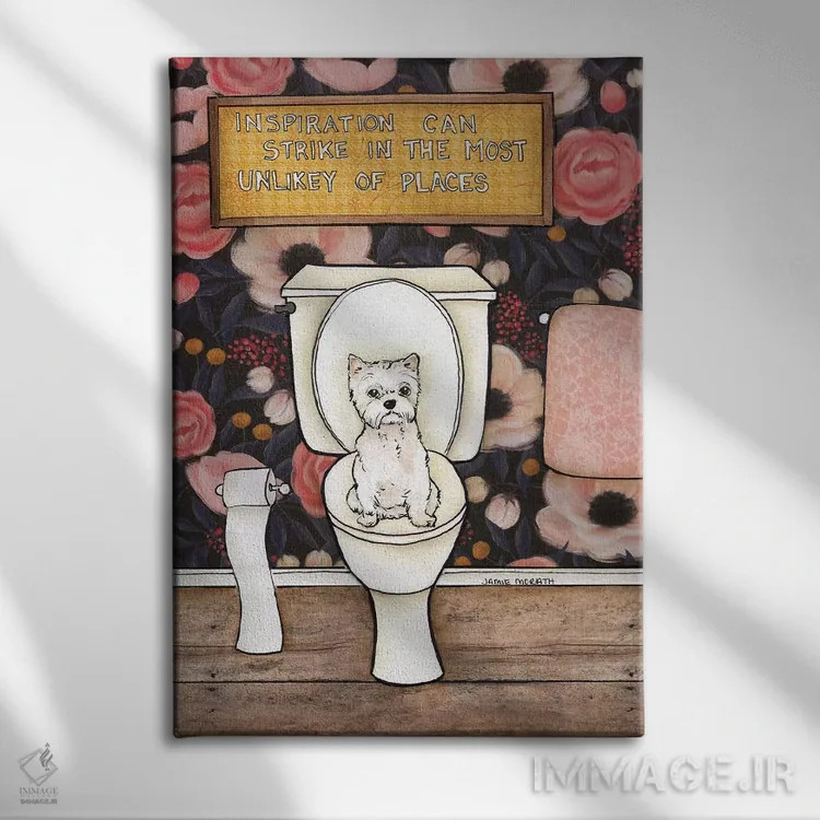 تابلو دکوراتیو الهام ممکن است ناگهانی بیاید اثر جیمی موراث - نمای روبهرو روی دیوار