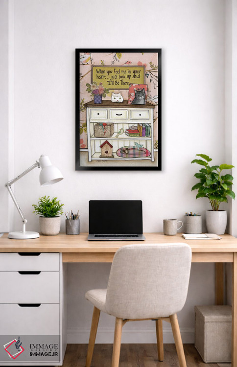 تابلو دکوراتیو من پیشت هستم گربه اثر جیمی موراث - D6B