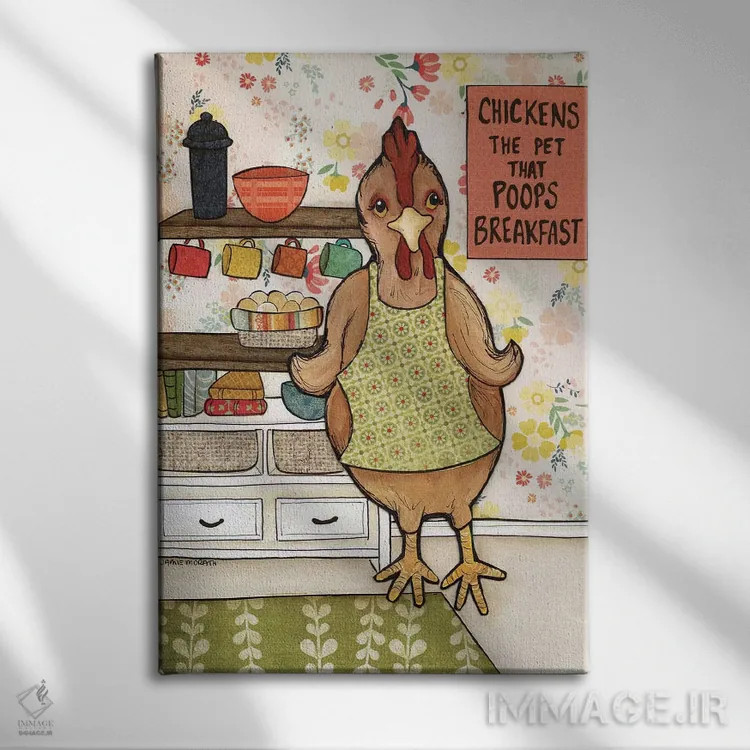 تابلو دکوراتیو فضله مرغ اثر جیمی موراث - نمای روبهرو روی دیوار