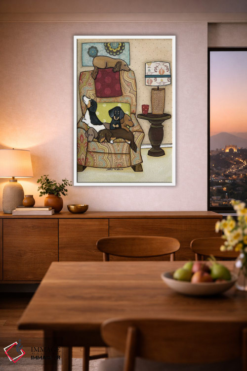 تابلو دکوراتیو صندلی پر از وینی ها اثر جیمی موراث - D1W