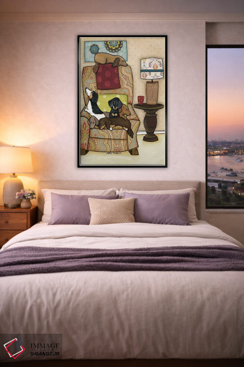 تابلو دکوراتیو صندلی پر از وینی ها اثر جیمی موراث - D6B