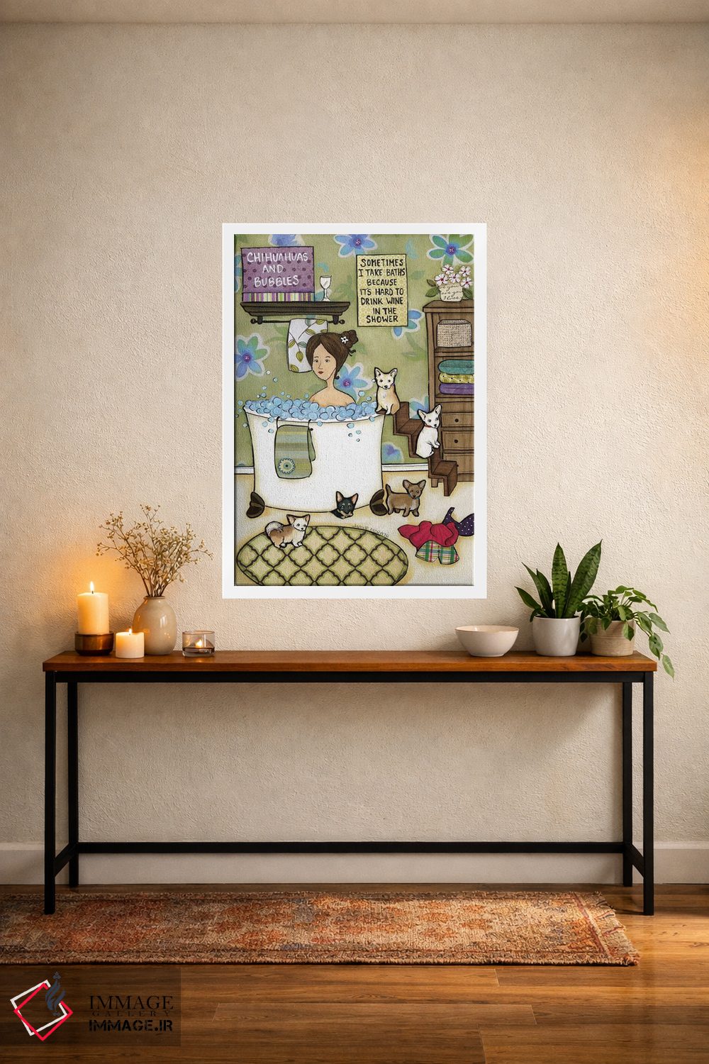 تابلو دکوراتیو حباب های سگ چیواوا اثر جیمی موراث - D2W