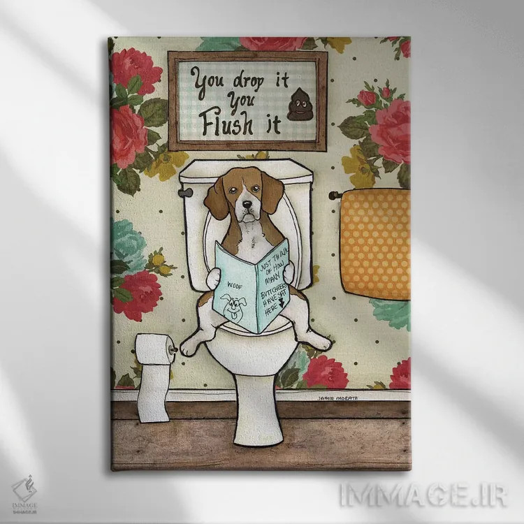 تابلو دکوراتیو سیفون رو بکش اثر جیمی موراث - نمای روبهرو روی دیوار