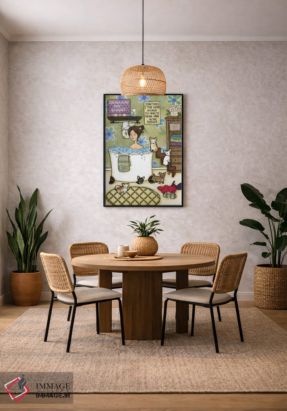 تابلو دکوراتیو حباب های سگ چیواوا اثر جیمی موراث - D4B