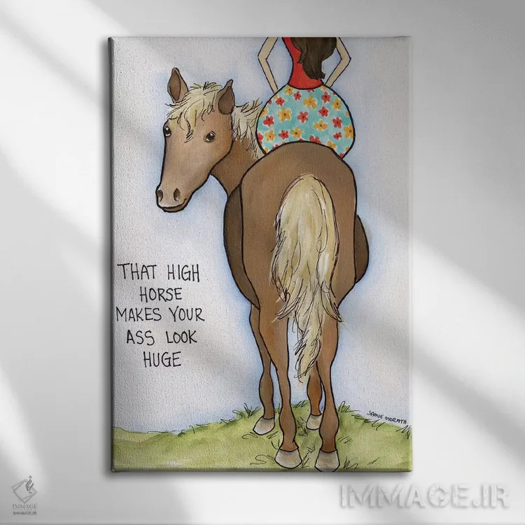 تابلو دکوراتیو اسب مغرور اثر جیمی موراث - نمای روبهرو روی دیوار
