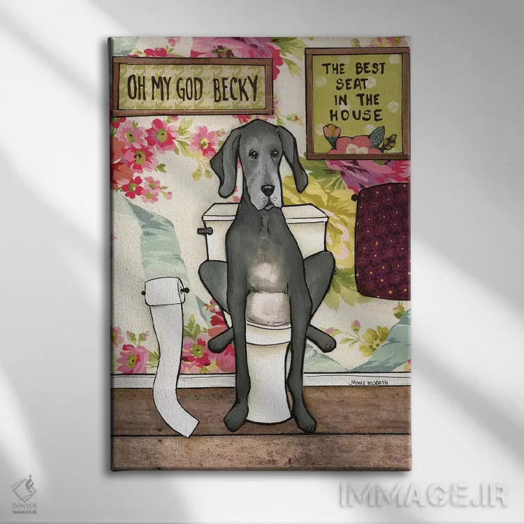 تابلو دکوراتیو وای خدای من بکی اثر جیمی موراث - نمای روبهرو روی دیوار