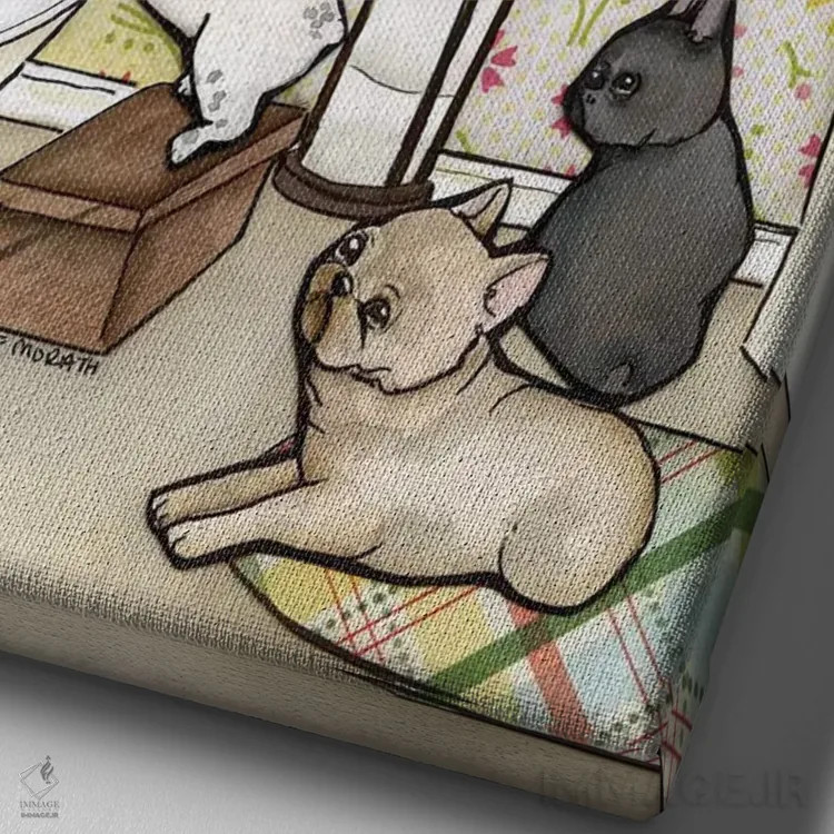 تابلو دکوراتیو شیرجه ممنوع اثر جیمی موراث - نمای نزدیک بافت بوم